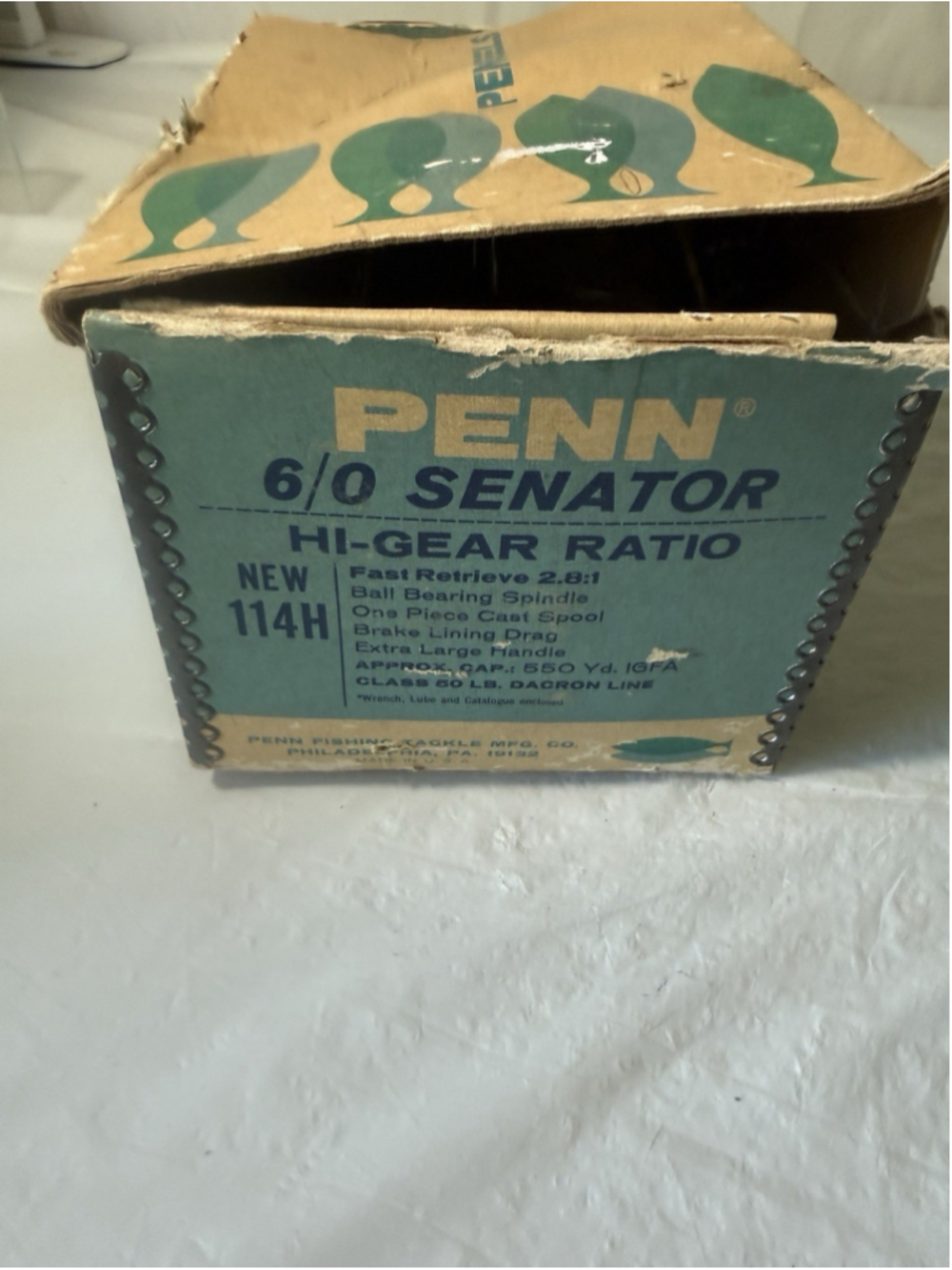 Vintage Penn Senator 114H 6/0 Big Game Fishing Reel In Original Box